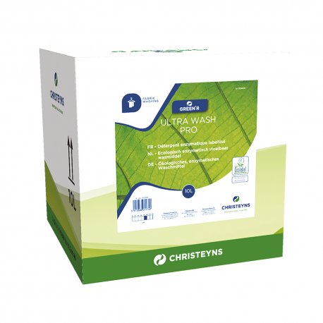 Green'R Ultra Wash Pro - Lessive liquide enzymatique tous textiles Ecolabel, Bag-in-Box 10 L