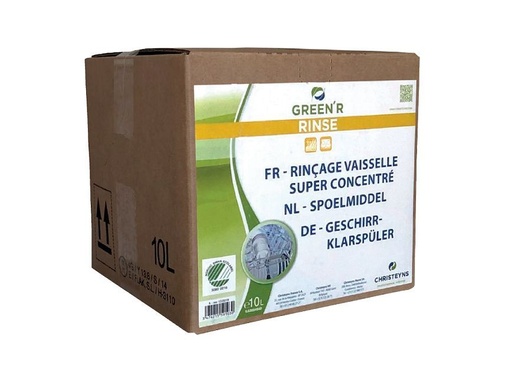 Green'R Rinse - Liquide de rinçage écologique concentré Ecolabel, Bag-in-Box 10 L