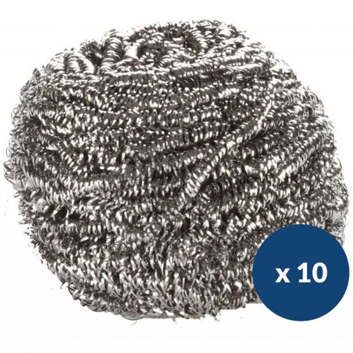 Boule spirale inox 60 g - lot de 10 (récurage intensif)