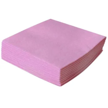 Lavette non tissée rose ajourée 38 x 40 cm - lot de 10