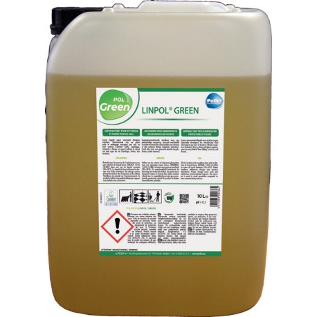 PolGreen Linpol Green - Savon liquide super concentré d'origine végétale pour sols - bidon 10 L (Ecolabel)