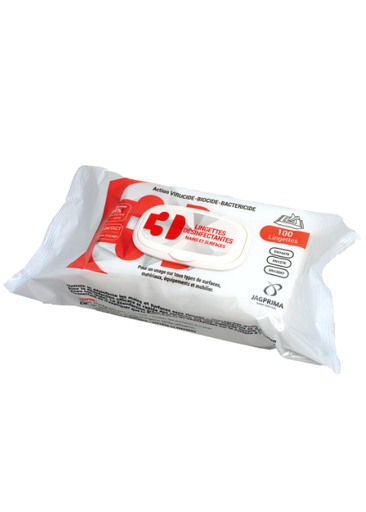 Lingettes Super 3D Neutre multi-usages désinfectantes - boîte de 100