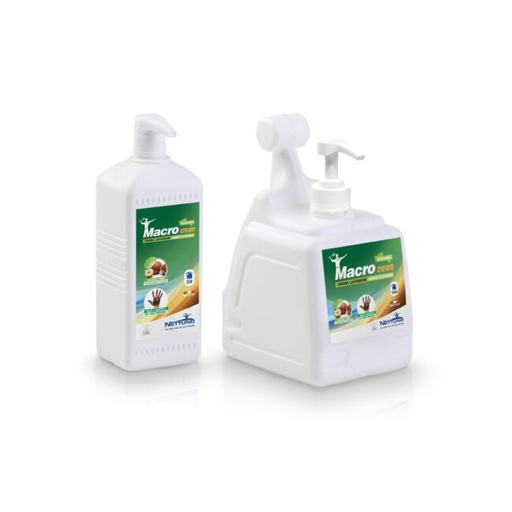 Nettuno MacroCream Ecolabel - Crème lave-mains à microbilles végétales certifiée Ecolabel, bidon T-Box 3 L avec pompe