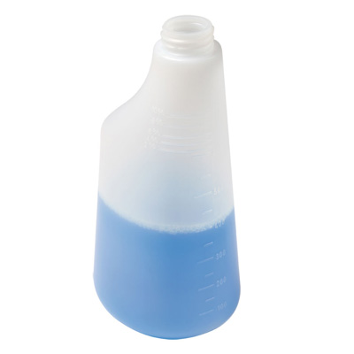 Flacon pulvérisateur vide 650 ml gradué, polyéthylène blanc translucide (Bidon neutre 650 ml)