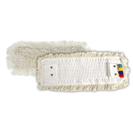 Frange de lavage coton 40 cm à poches et languettes (2 œillets)