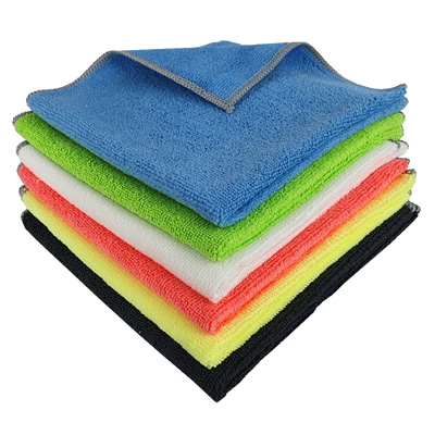 Lavette microfibre multi-usages Premium 300 g/m² - 38x38 cm - Vert (lot de 5)