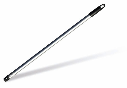 Manche à balai acier Premium 140 cm à vis double fonction (douille filetée et percée)