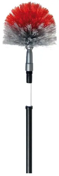 Balai tête-de-loup vinyle 1/2 ronde + manche télescopique 150 cm