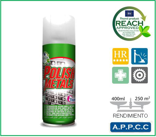 Polish Metals - Nettoyant abrillanteur métaux, aérosol mousse 400 ml