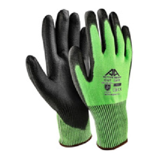 Gant anti-coupure — 13G - Nylon/spandex/HPPE - PU noir — tailles 6/XS - 11/XXL