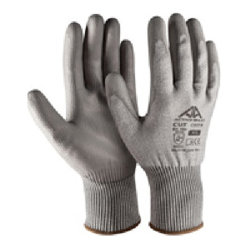 Gant anti-coupure — 13G - HPPE/Nylon/Spandex - PU Gris — tailles 6/XS - 11/XXL