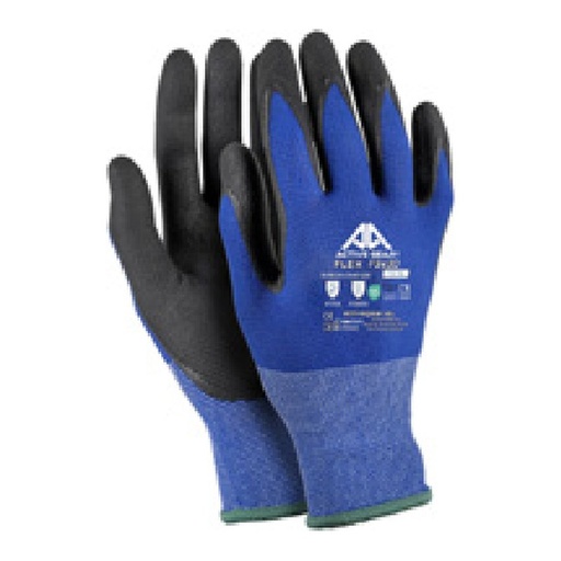 Gant de manutention — 15G - Nylon/spandex - Contact Alimentaire - Nitrile micromousse respirant noir — tailles 6/XS - 11/XXL