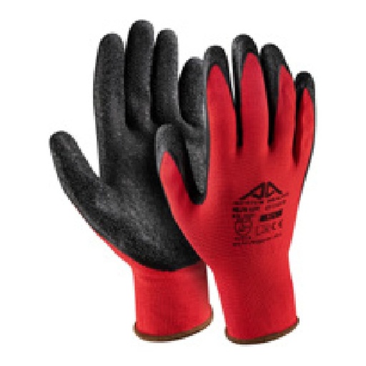 Gant de préhension — 13G - Polyester - Latex crêpe noir — tailles 7/S - 11/XXL