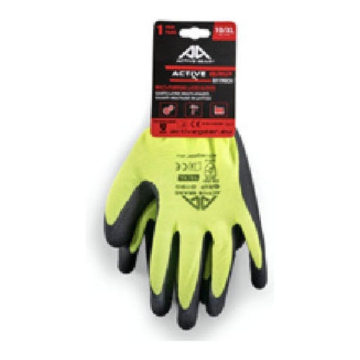 Gant de préhension — 13G - Polyester - Latex mousse noir — tailles 8/M - 11/XXL