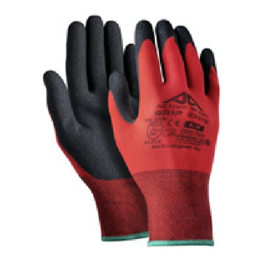 Gant de préhension — 15G - Nylon/Spandex - nitrile sablé noir — tailles 7/S - 11/XXL