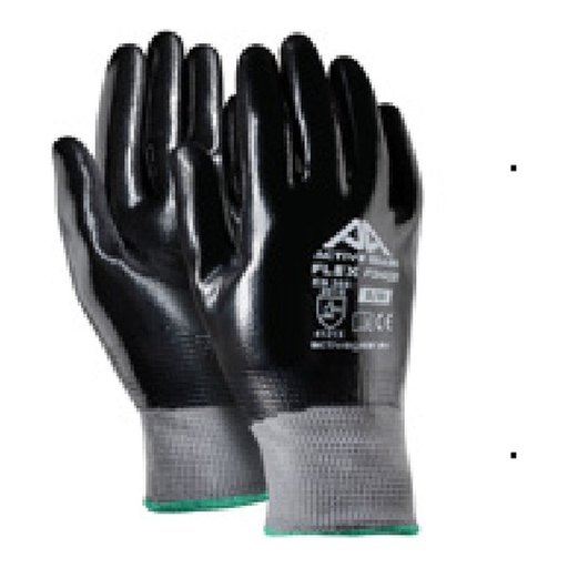 Gant de manutention — 13G - Polyester - Nitrile noir — tailles 8/M - 11/XXL
