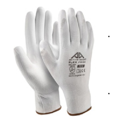 Gant de manutention — 13G - Polyester - PU blanc — tailles 6/XS - 11/XXL
