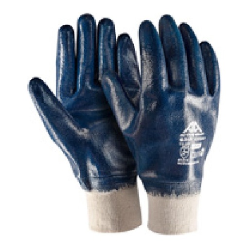Gant de préhension — Doublure en jersey de coton entièrement enduit de nitrile bleu — tailles 8/M - 11/XXL