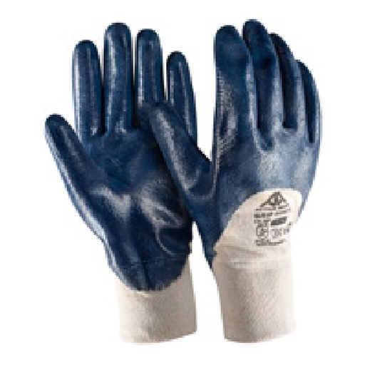 Gant de préhension — Doublure en jersey de coton 3/4 enduit de nitrile bleu — tailles 8/M - 11/XXL