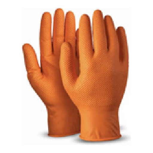Nitrile Orange diamond Grip - non poudré - 8.5g — tailles 8/M - 11/XXL