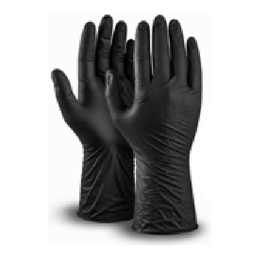 Nitrile noir manchette longue - Non poudré - 7,7 g — tailles 7/S - 10/XL