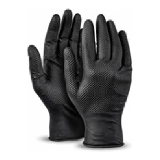 Nitrile noir diamond Grip - non poudré - 8.5g — tailles 8/M - 11/XXL