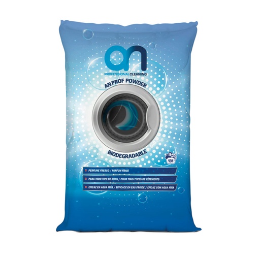 AN PROF POWDER - Lessive en poudre professionnelle sans phosphate 10 kg