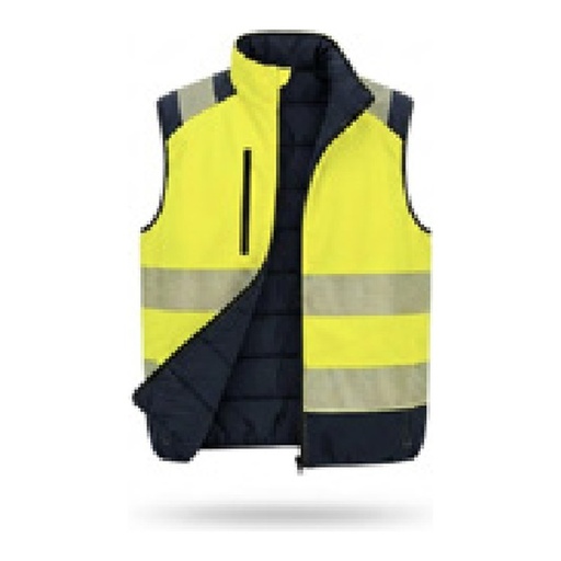 Gilet réversible haute visibilité – 100 % polyester Oxford 300D, double enduction PU, imperméable, 190 g – Classe 2 — tailles S/XXXL