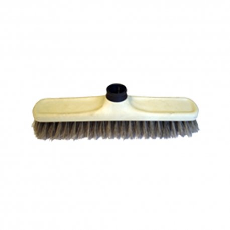 Balai soie grise droit, semelle expansée 29 cm, sortie vis 40 mm