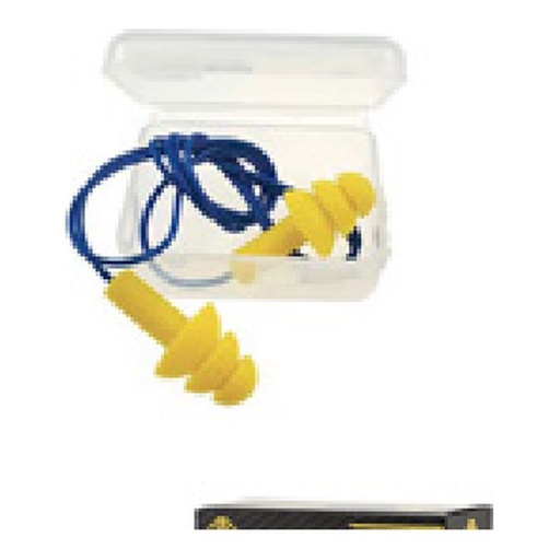 Bouchon d’oreille en polymère avec cordon (boîtes en plastique individuelles) - SNR 32 dB - 50 paires
