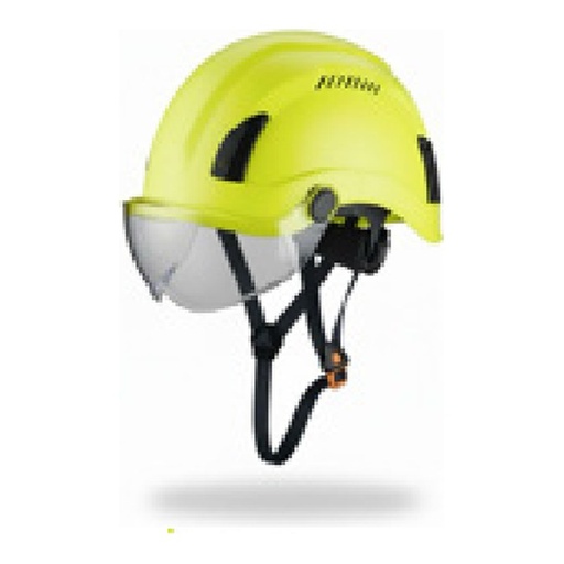 Casque d’escalade ventilé en ABS avec visière, suspension textile à 6 points, molette de réglage et
