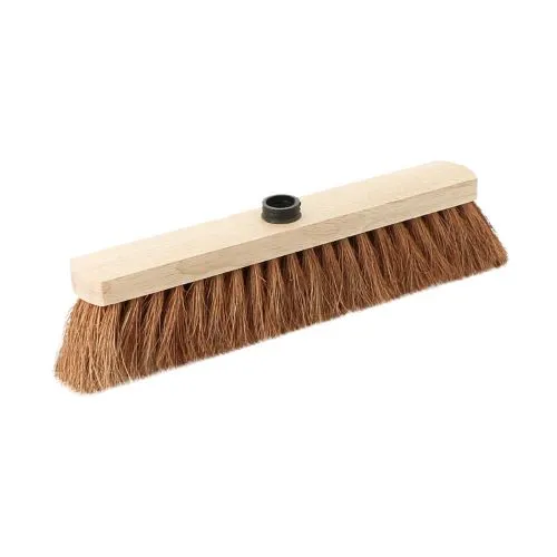 Balai coco naturel 37,5 cm à douille (monture bois)