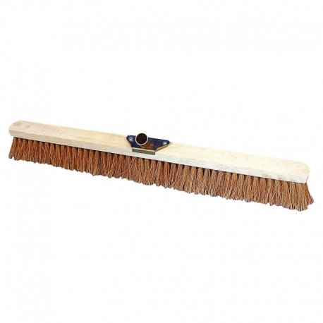 Balai coco administratif 60 cm à douille métal (monture bois)