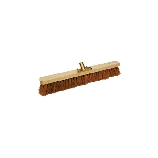 Balai coco administratif 80 cm à douille métal (monture bois, 5 rangs)